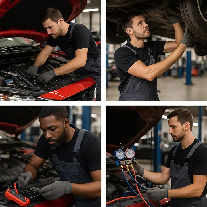 Suspension inspection under lifted vehicle
